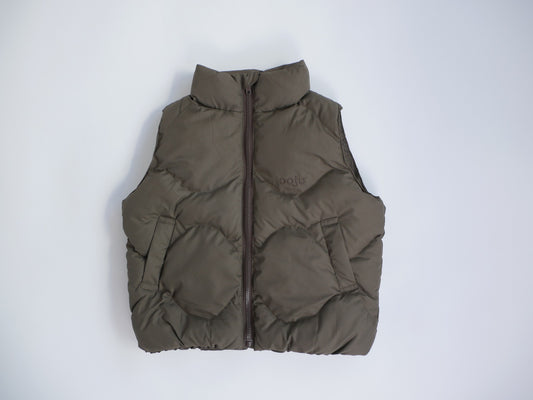 quilting padded vest charcoal