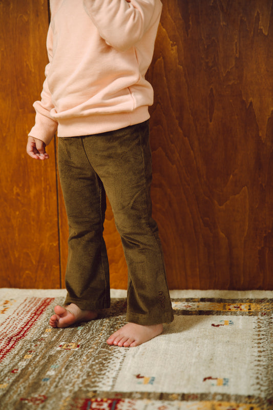 corduroy flare pants_brown