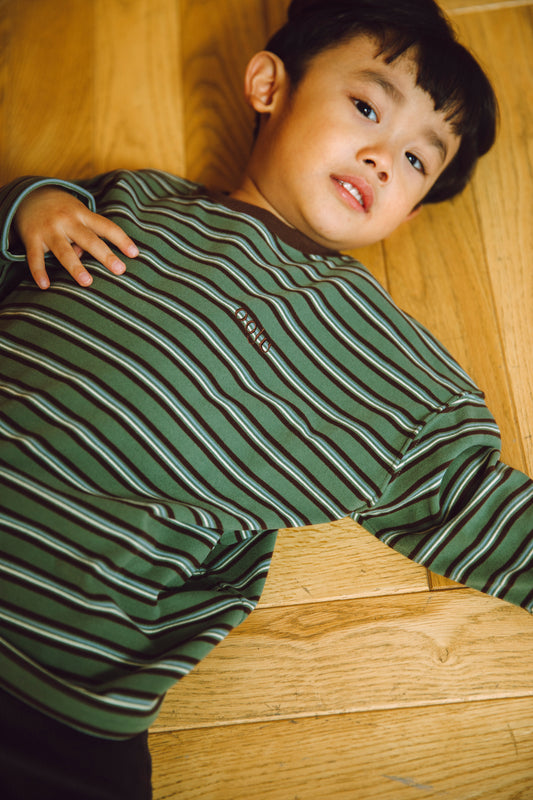 fleece border long t-shirts_green