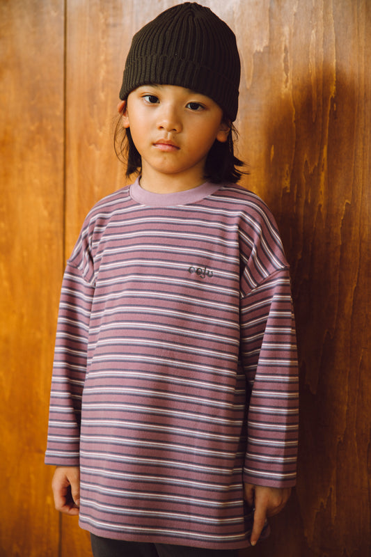 fleece border long t-shirts_lilac