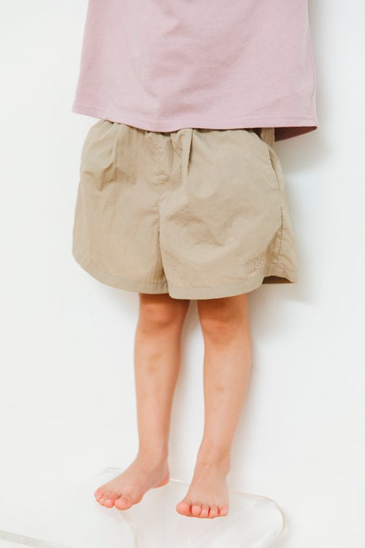 nylon shorts_beige