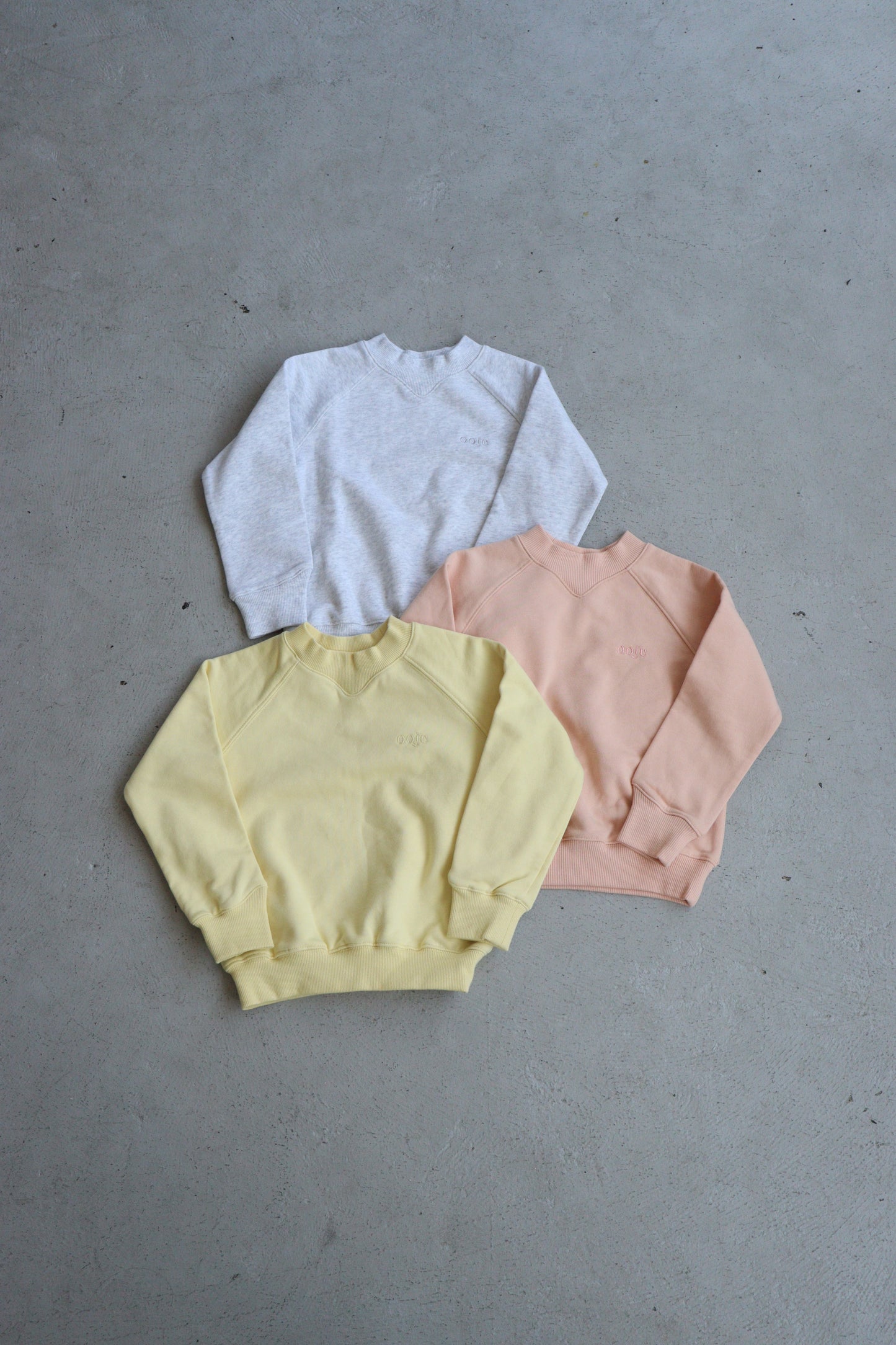curved rib sweat shirts_peach