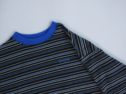 fleece border long t-shirts charcoal blue detail