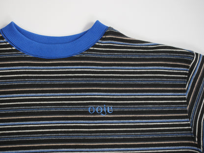 fleece border long t-shirts charcoal blue detail