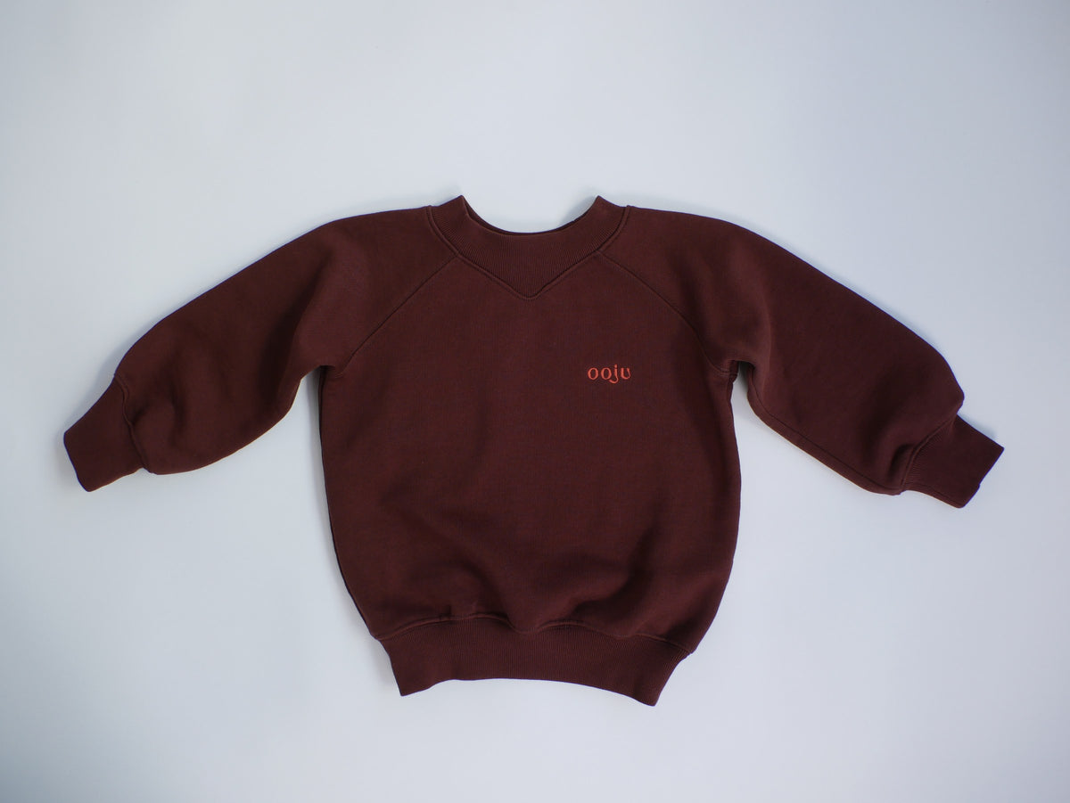 curved sweat shirts brown