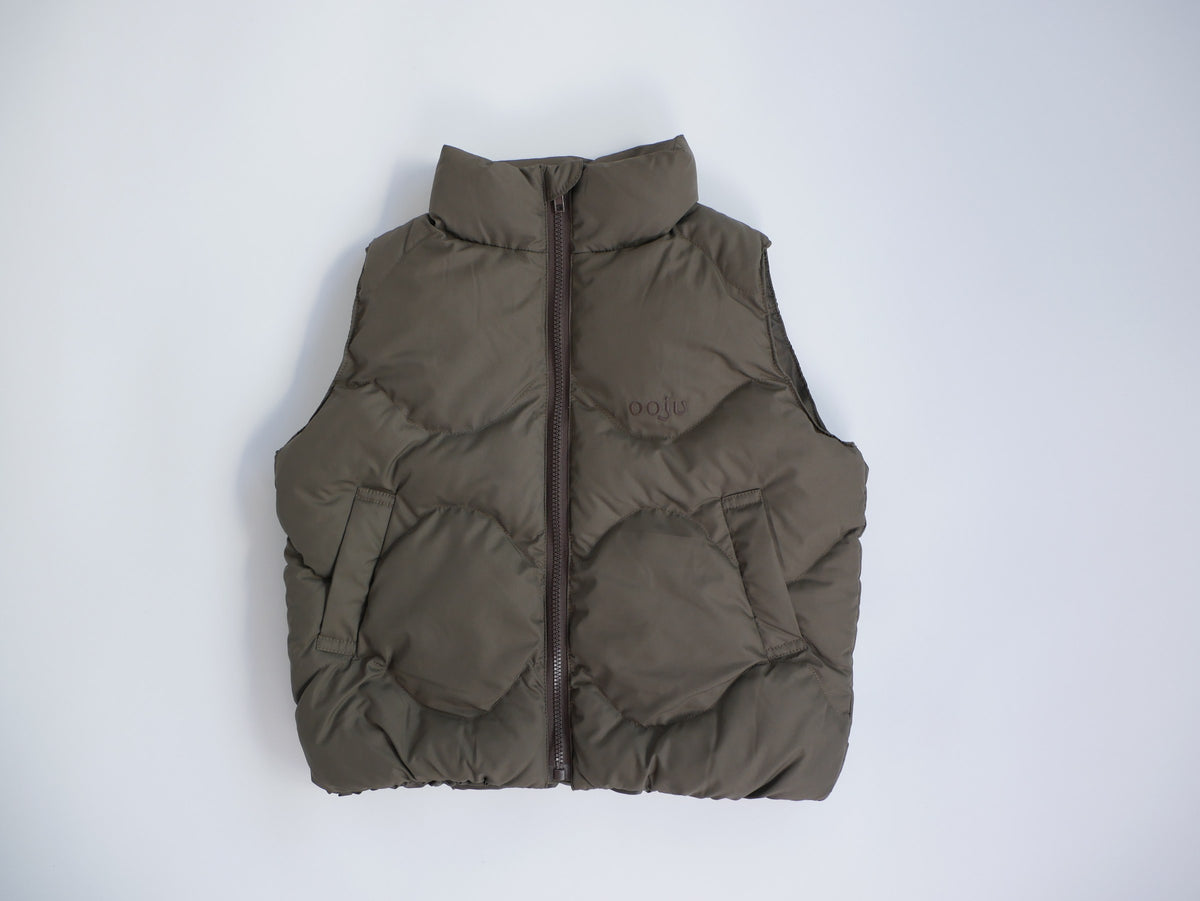 quilting padded vest charcoal
