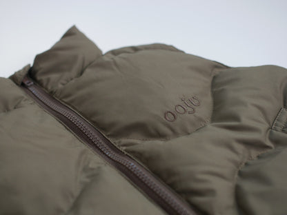 quilting padded vest charcoal detail
