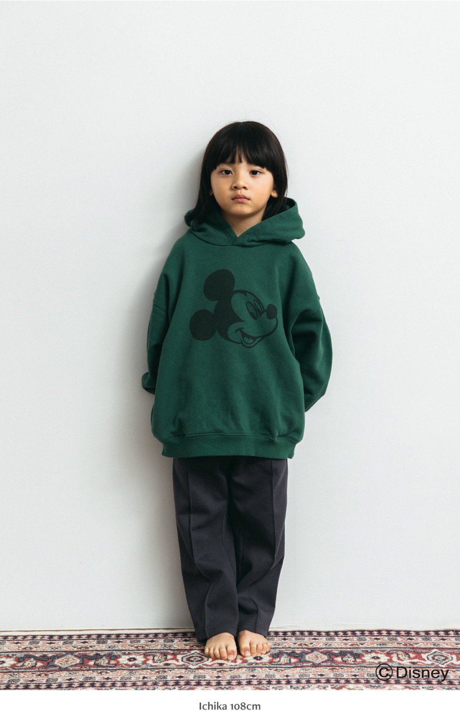 【disney collection】 Mickey sweat hoodie_green