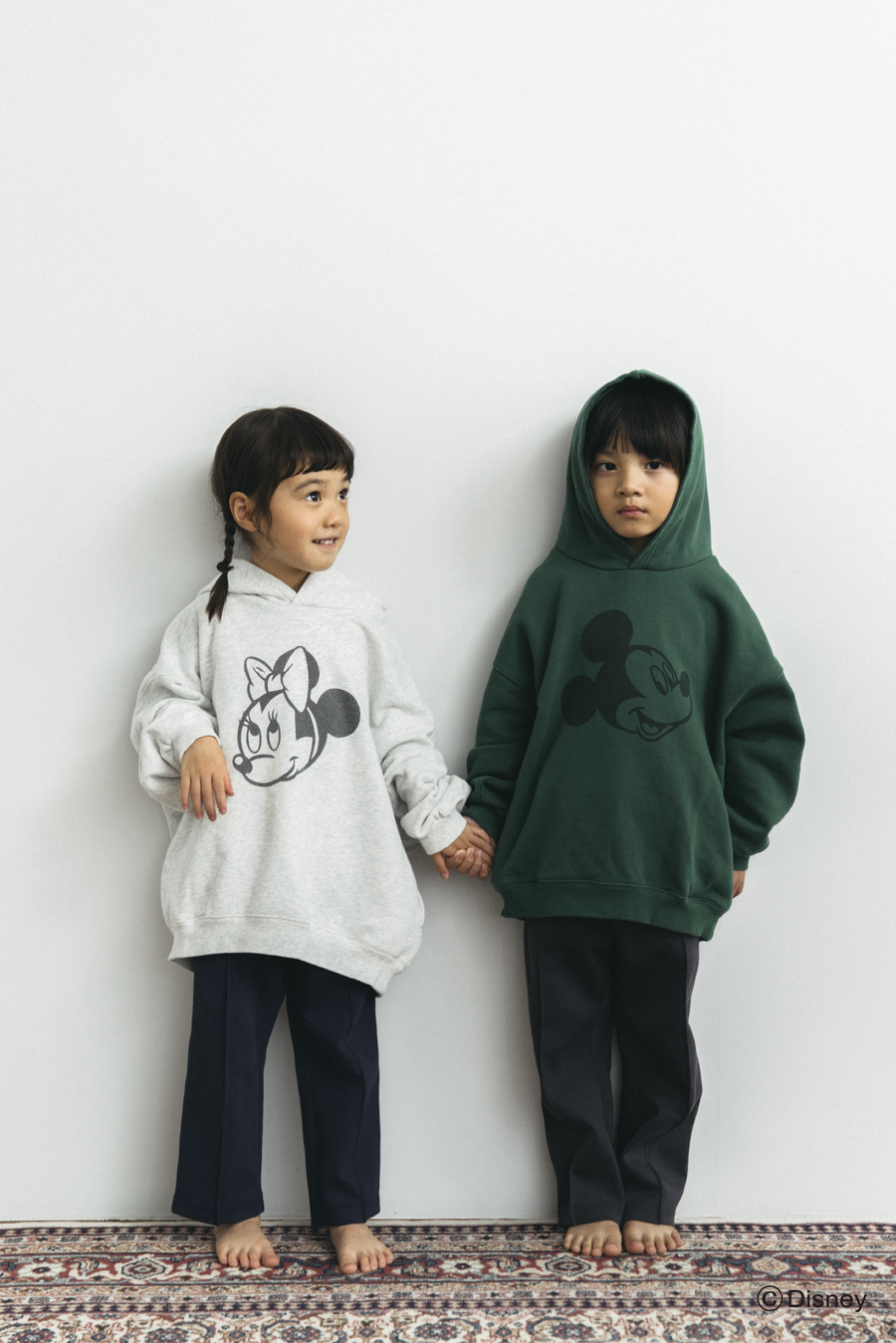 【disney collection】 Minnie sweat hoodie_oatmeal