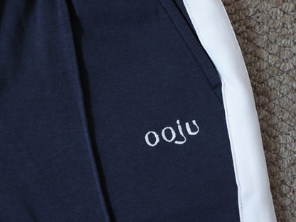 line pants navy logo detail