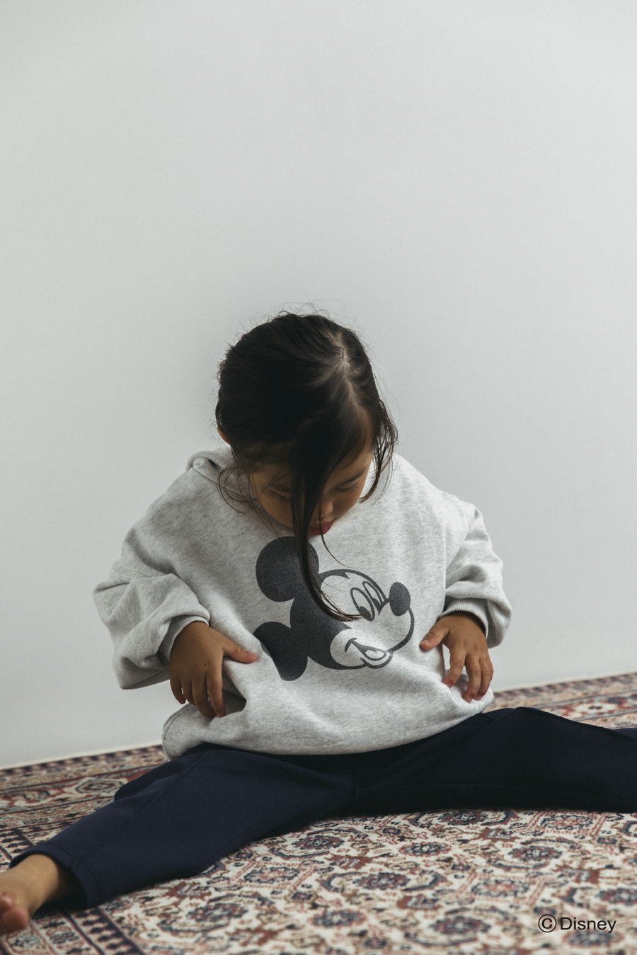 【disney collection】 Mickey sweat hoodie_oatmeal