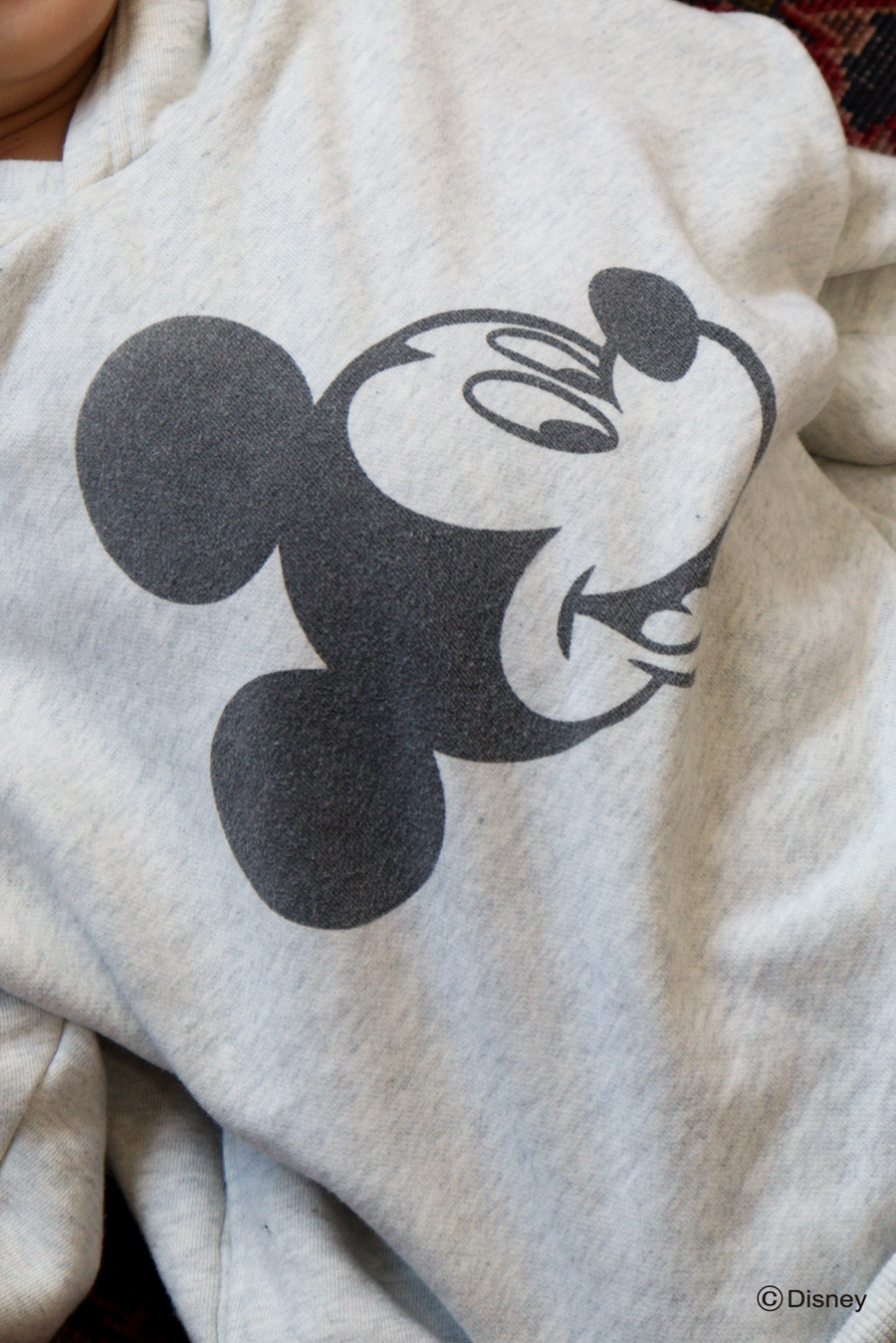 【disney collection】 Mickey sweat hoodie_oatmeal