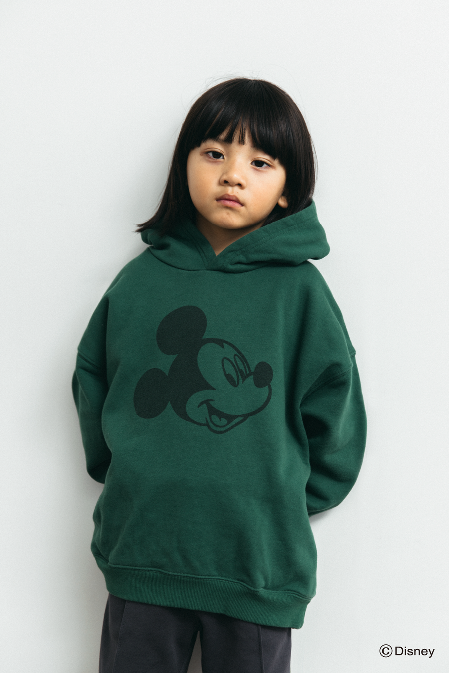 【disney collection】 Mickey sweat hoodie_green