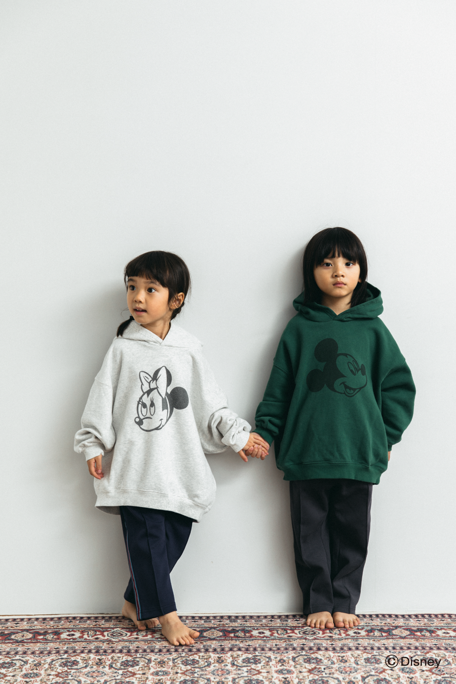 【disney collection】 Mickey sweat hoodie_green