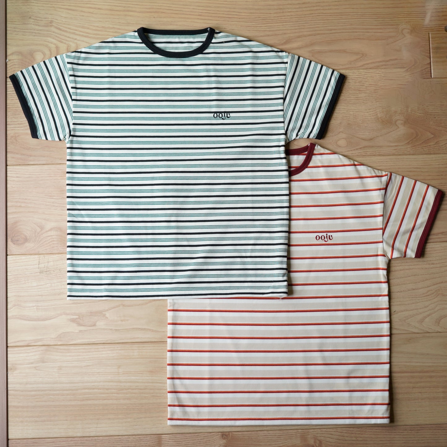 multi border ringer t-shirts