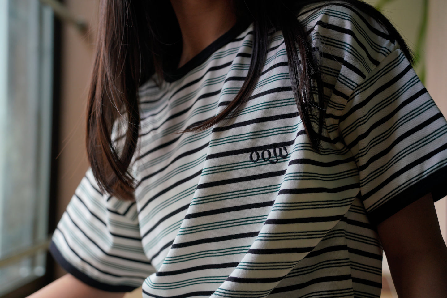 multi border ringer t-shirts