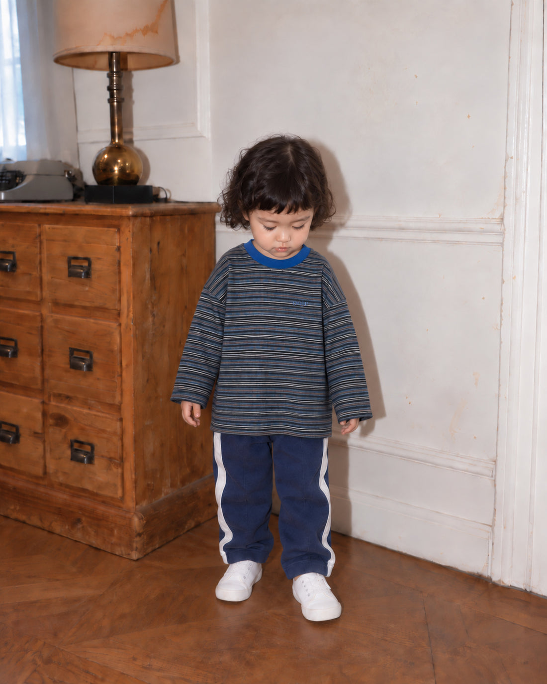 fleece border long t-shirts