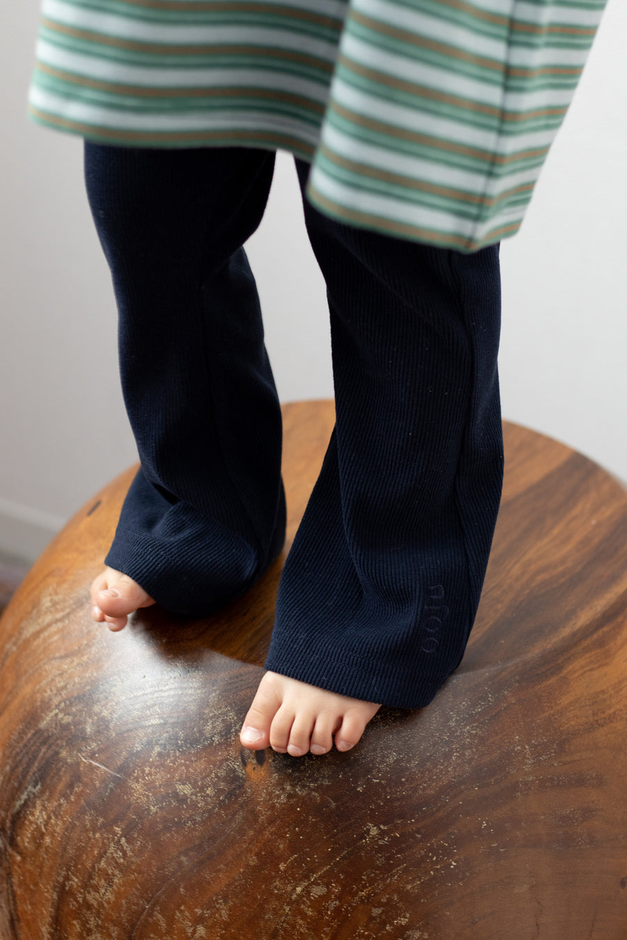 fluffy rib pants_navy