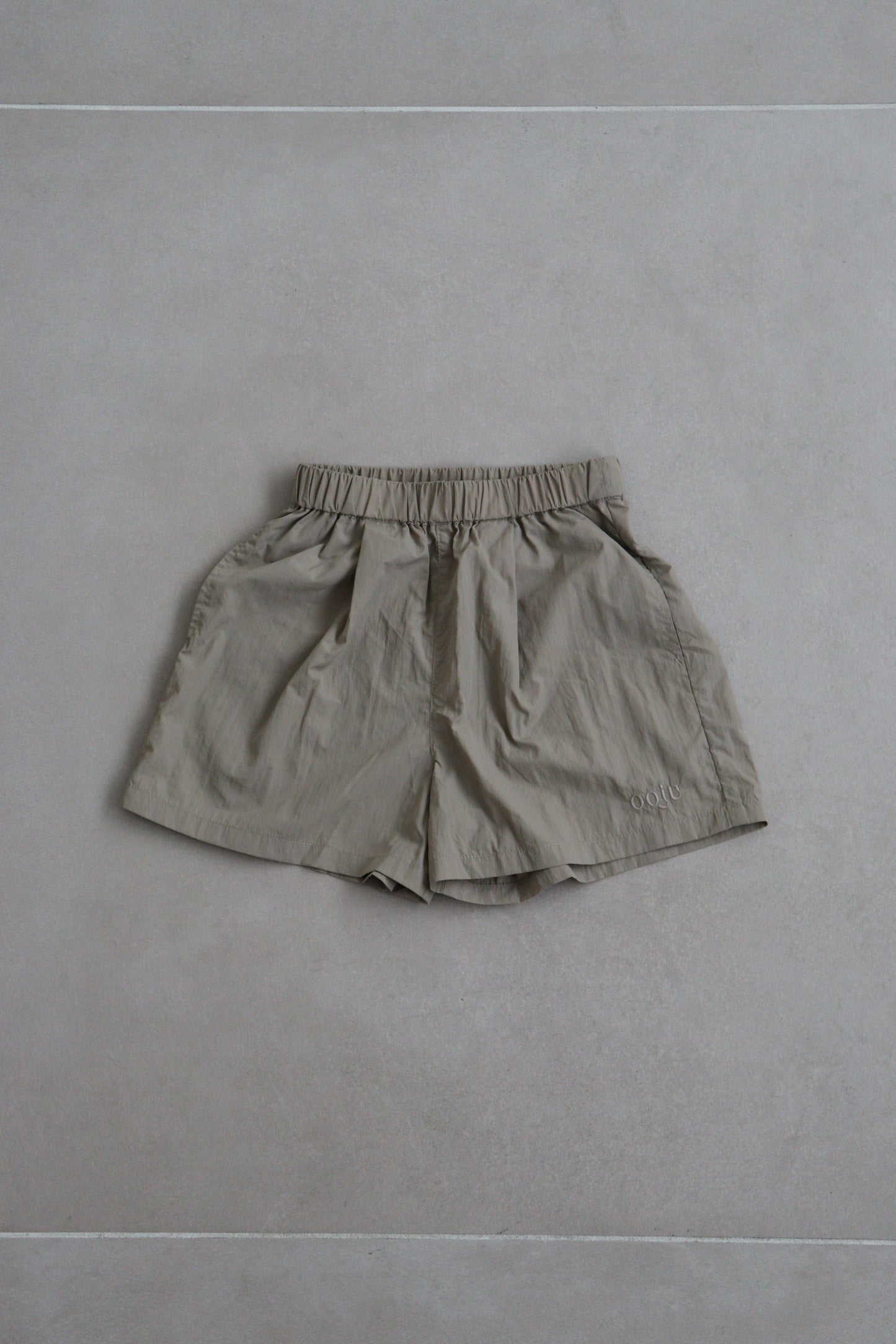 nylon shorts_beige
