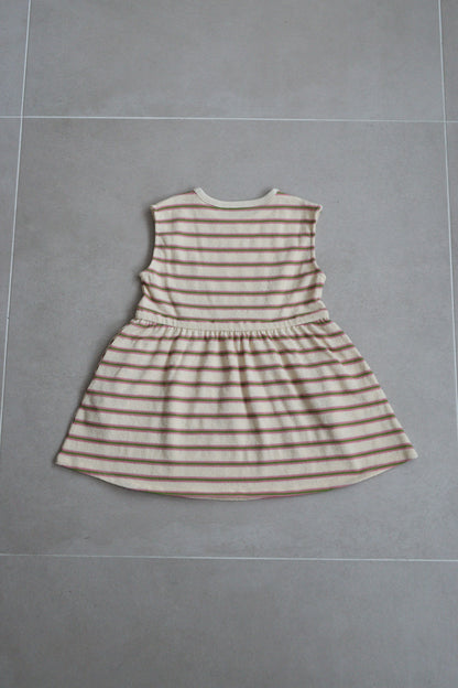 multi border dress_pink