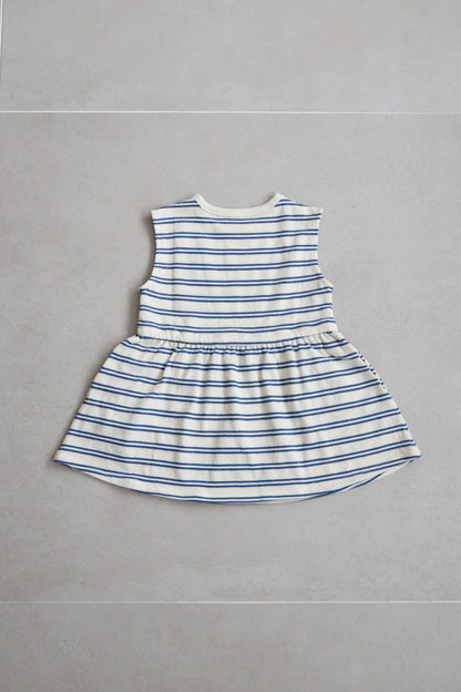 multi border dress_blue