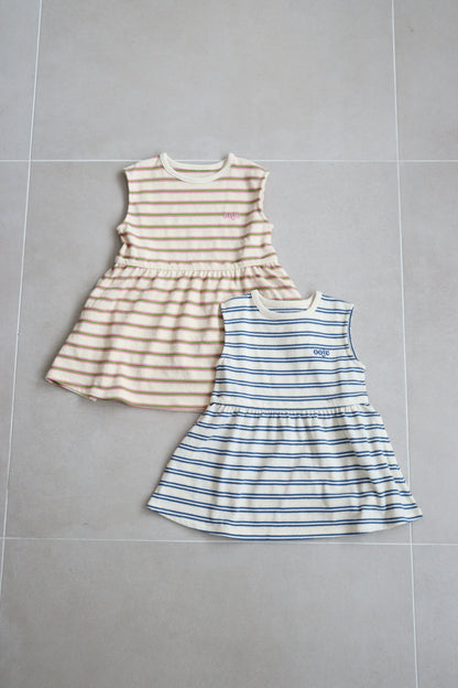 multi border dress_blue