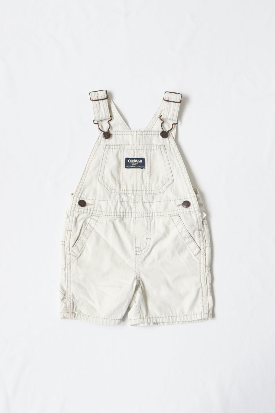 denim over all  white oshkosh  34