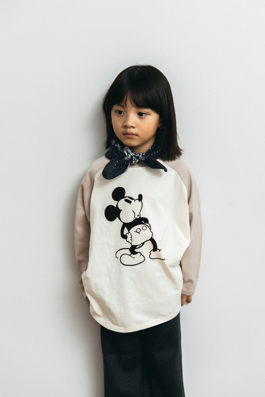 【disney collection】 raglan L/S T-shirts_beige