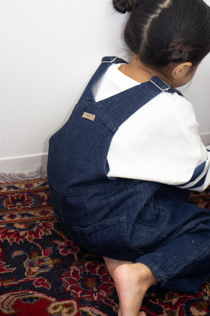 denim over all navy