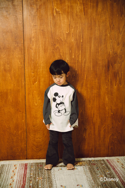 【disney collection】 raglan L/S T-shirts_charcoal
