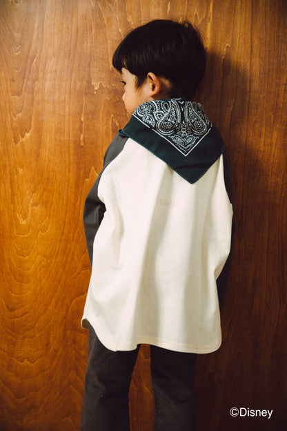【disney collection】 raglan L/S T-shirts_charcoal