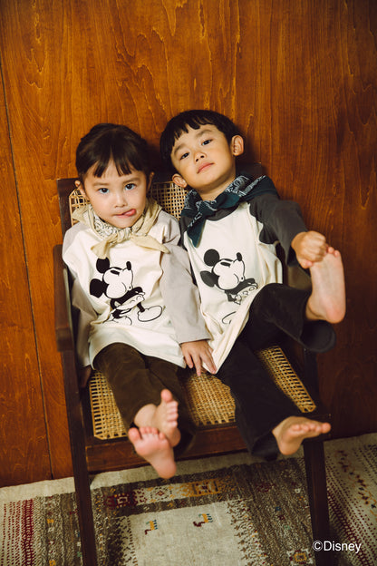 【disney collection】 raglan L/S T-shirts_charcoal