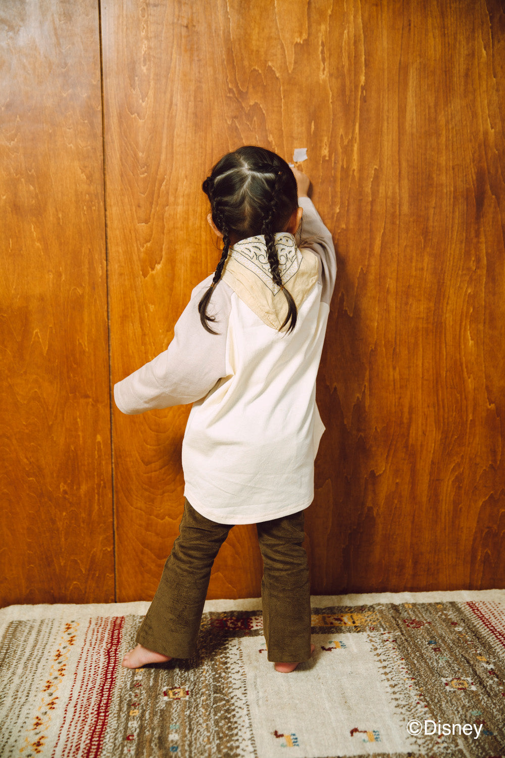 【disney collection】 raglan L/S T-shirts_beige