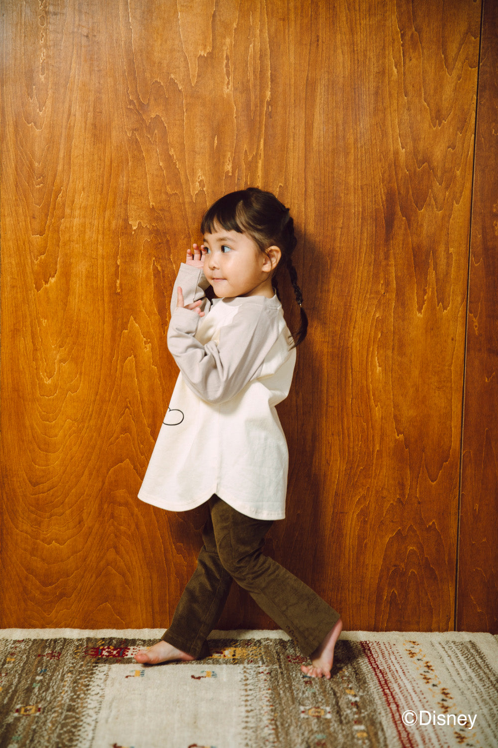 【disney collection】 raglan L/S T-shirts_beige