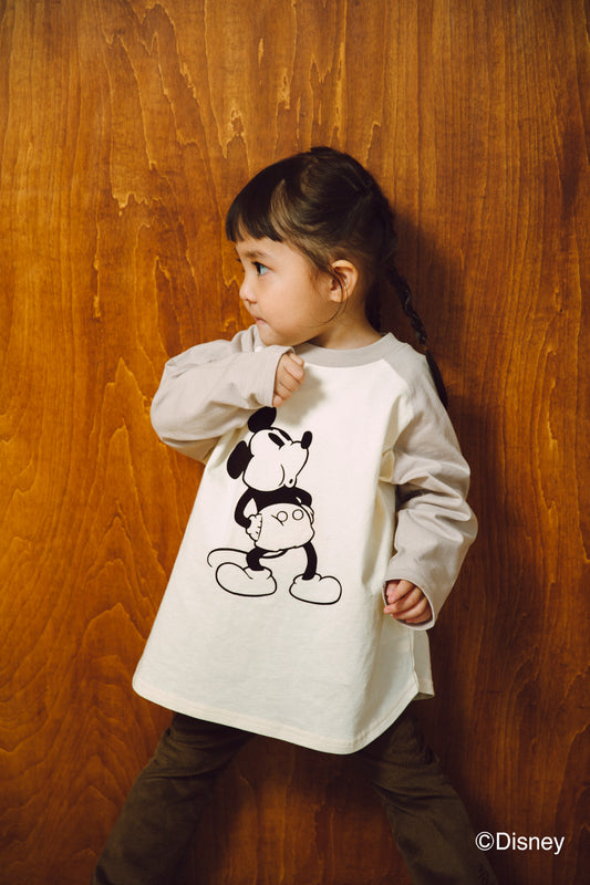 【disney collection】 raglan L/S T-shirts_beige