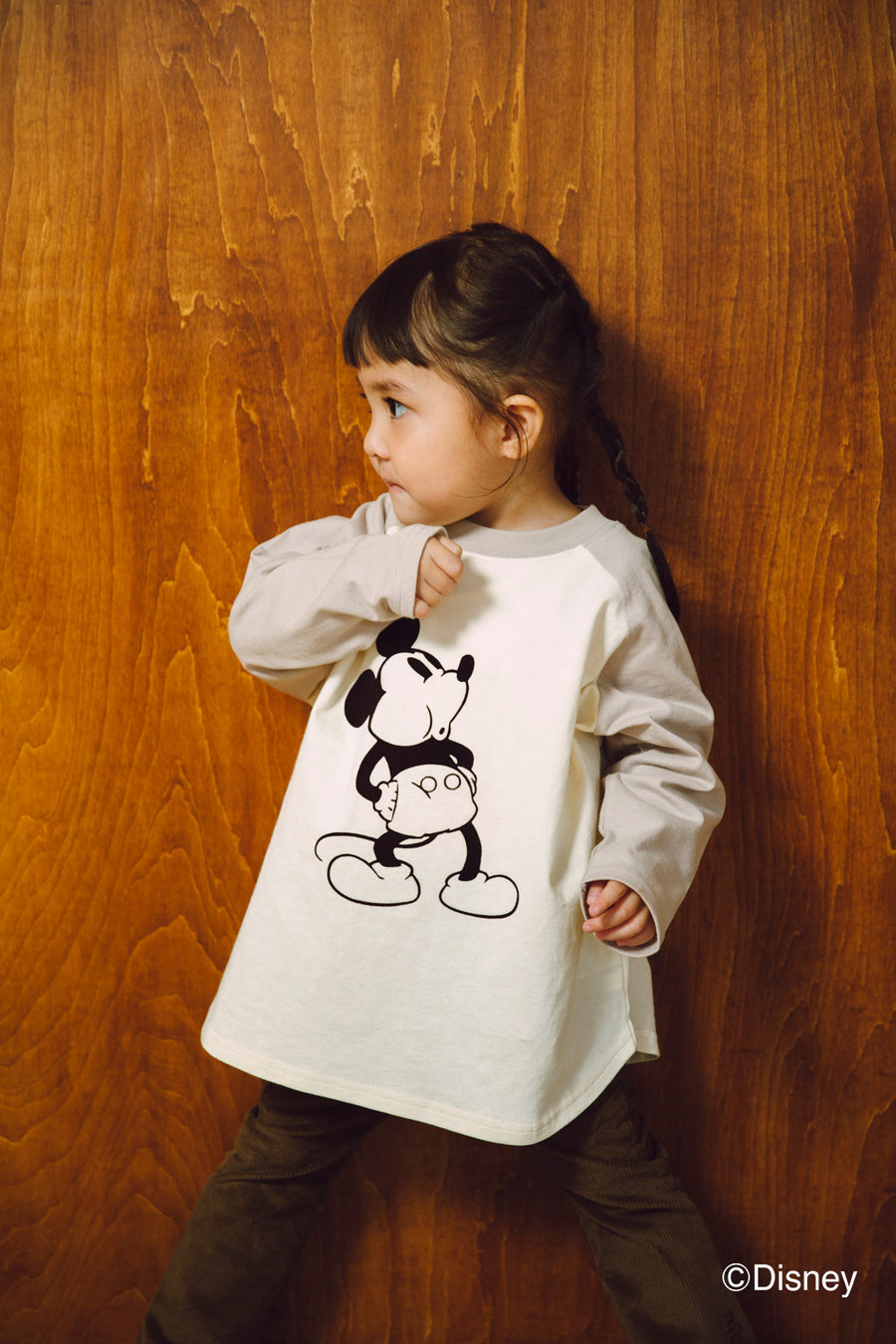 ≪Re-release≫【disney collection】 raglan L/S T-shirts_beige