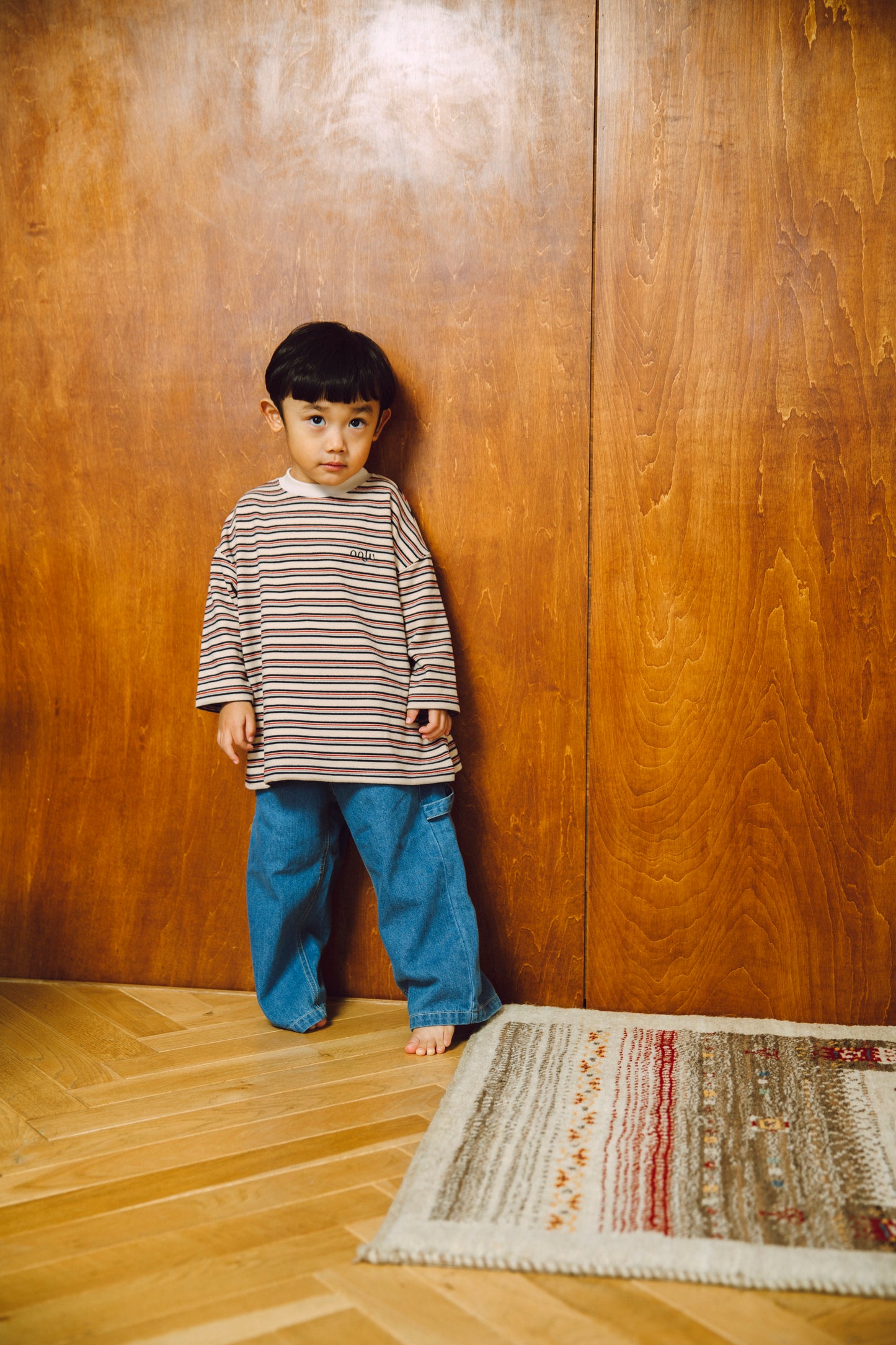 fleece border long t-shirts_ivory