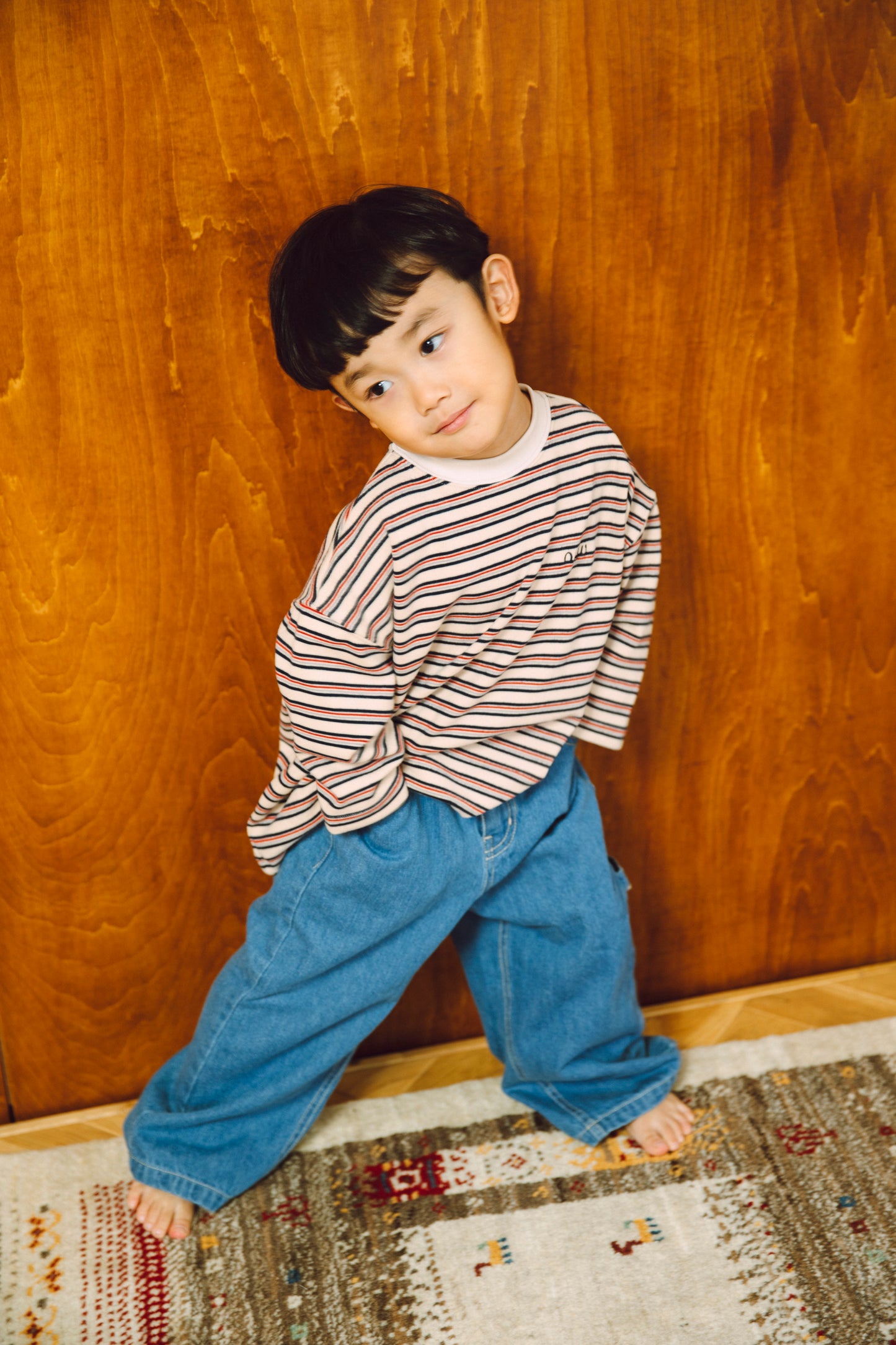 fleece border long t-shirts_ivory