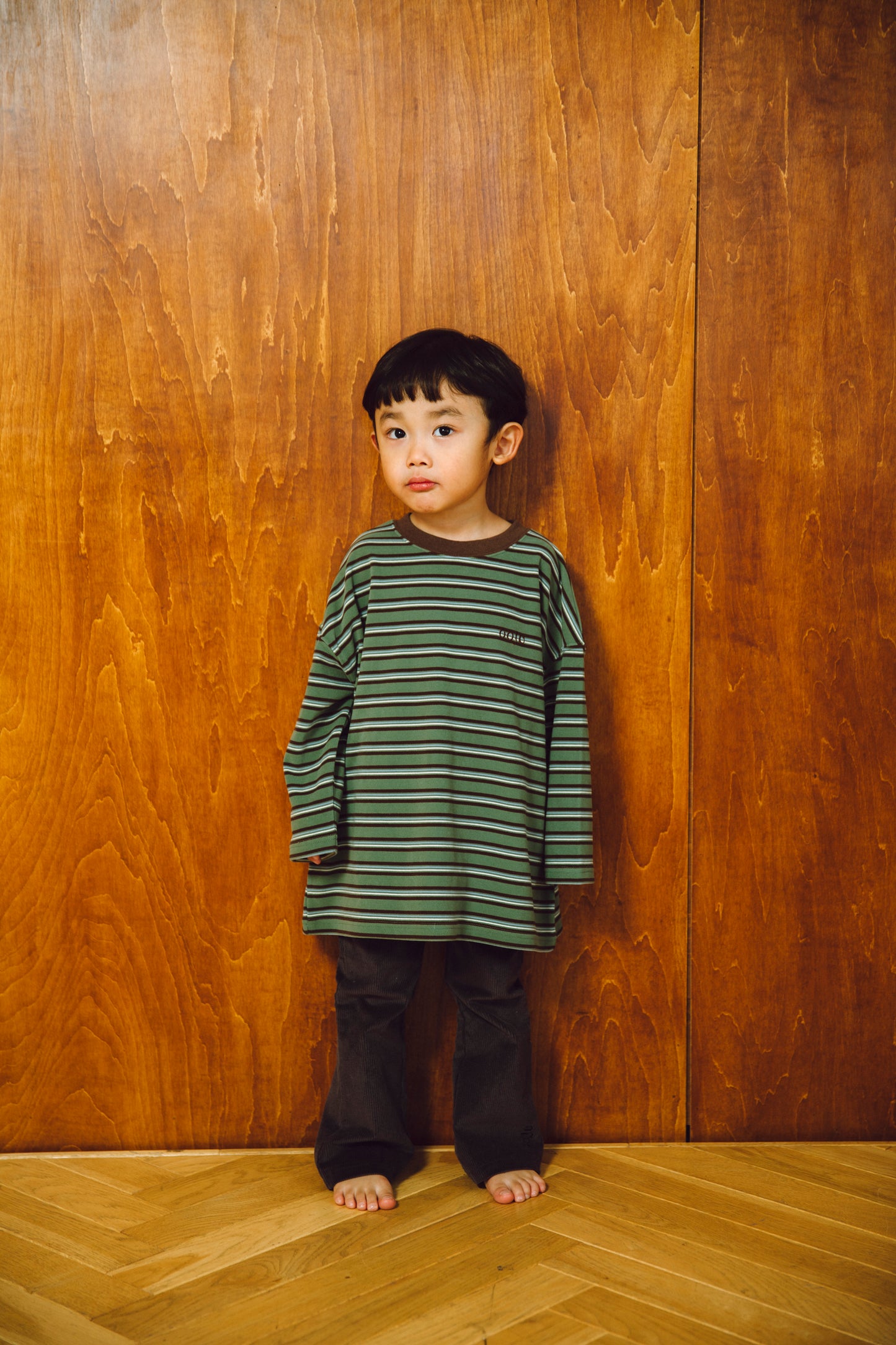 fleece border long t-shirts_green