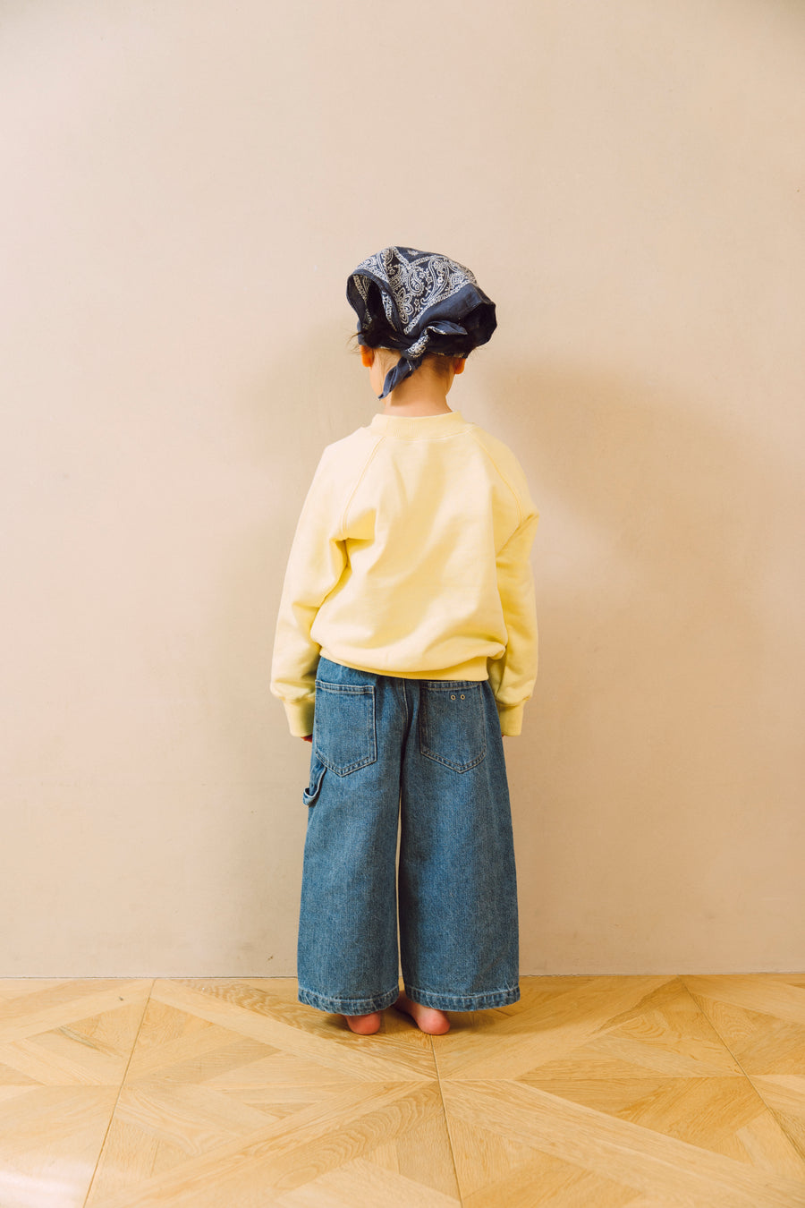 curved rib sweat shirts_yellow