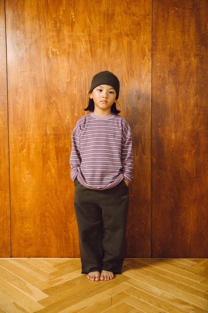 fleece border long t-shirts_lilac