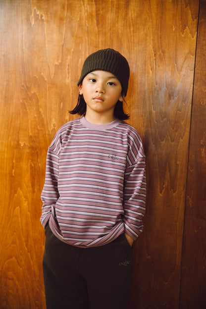 fleece border long t-shirts_lilac