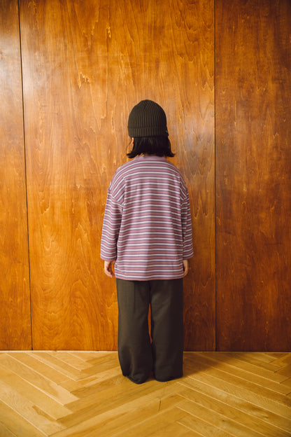 fleece border long t-shirts_lilac