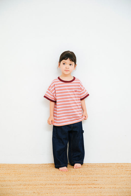 multi border ringer t-shirts_pink