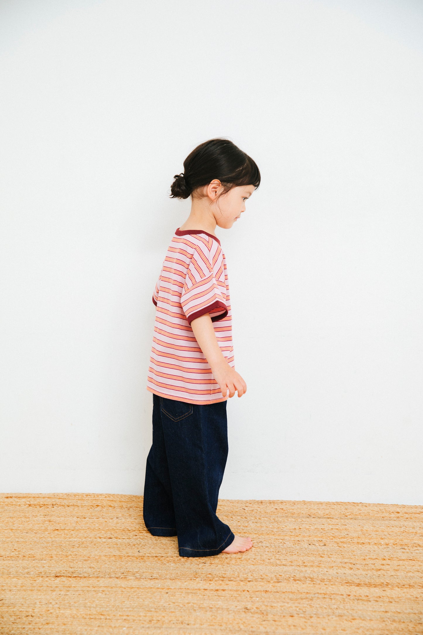 multi border ringer t-shirts_pink