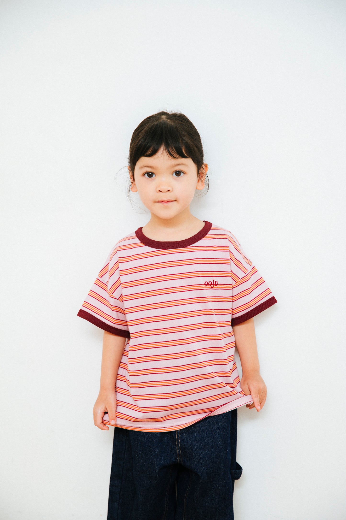 multi border ringer t-shirts_pink