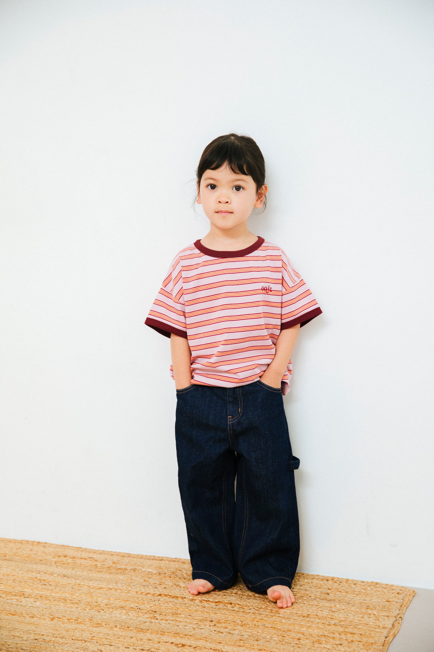 multi border ringer t-shirts_pink