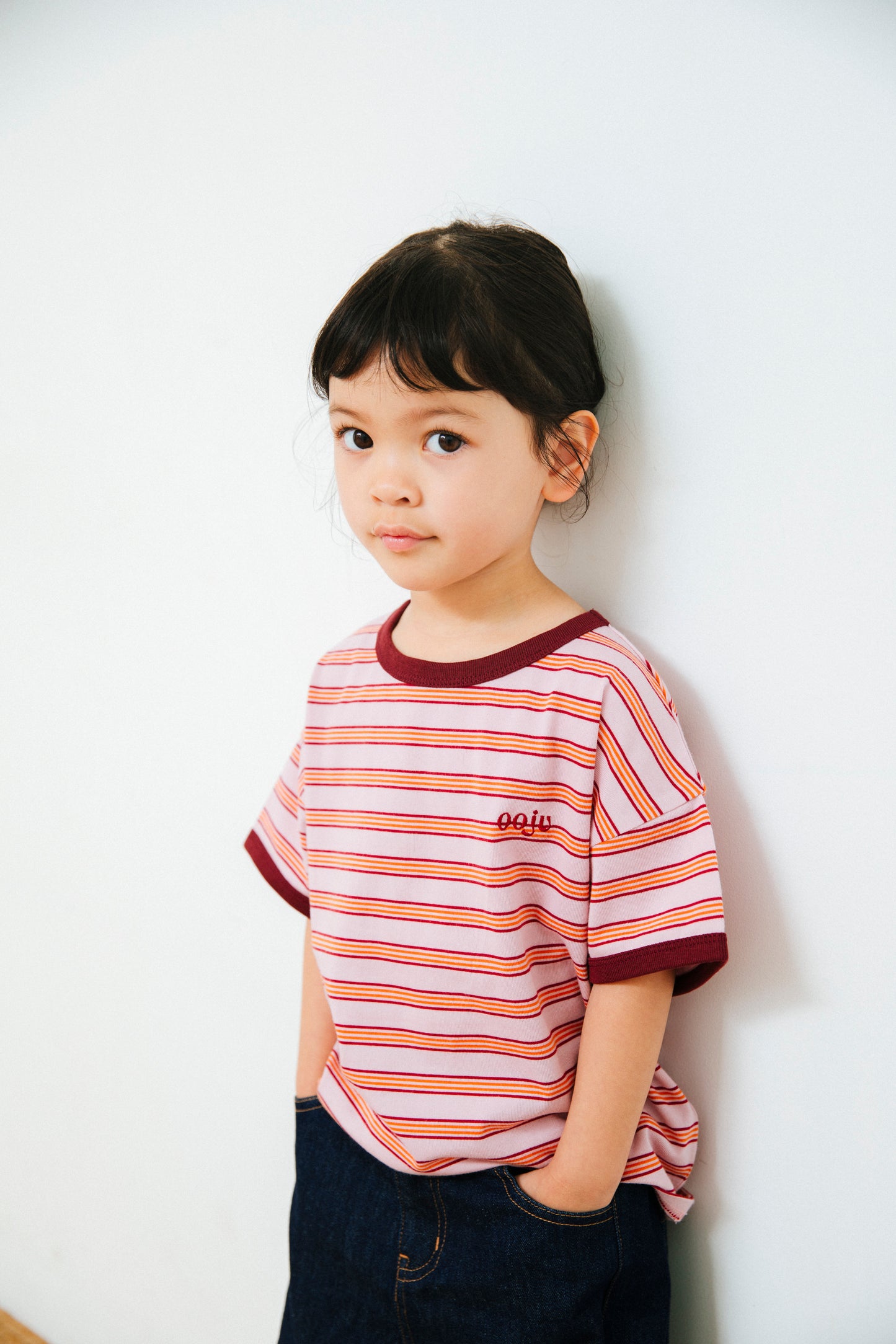 multi border ringer t-shirts_pink