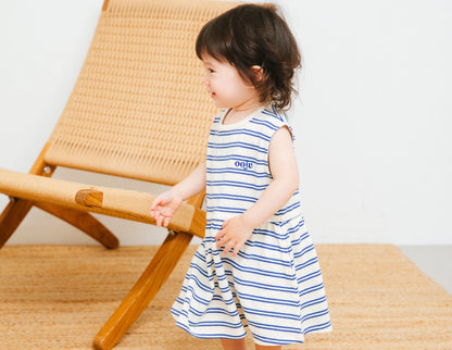 multi border dress_blue