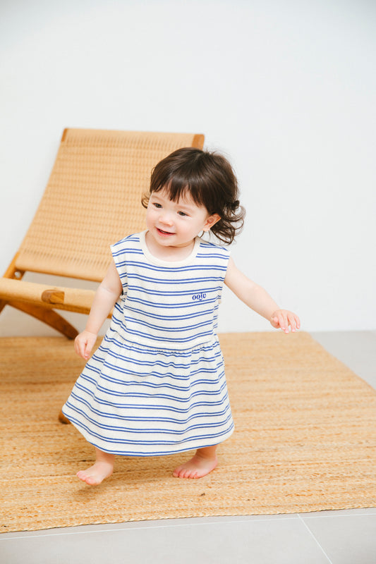 multi border dress_blue
